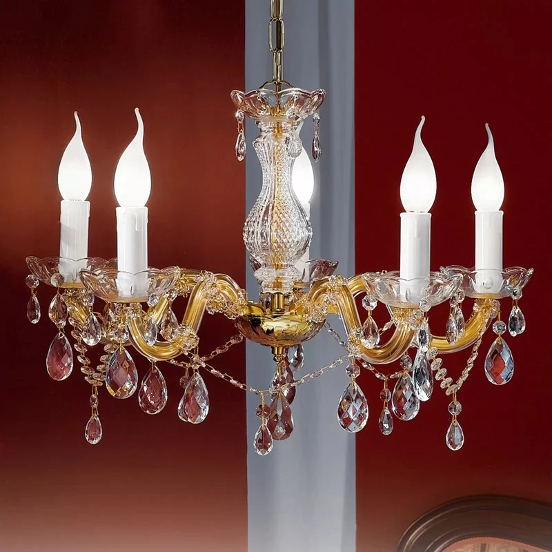 B-Ware Orion Kronleuchter Marie Claire Deckenlampe Deckenleuchte Kristallglas 5-flammig