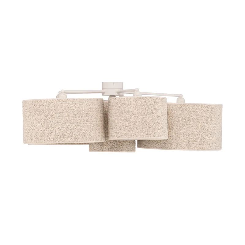 B-Ware Euluna Deckenleuchte Deckenlampe Boucle 6-flg ecru Wohnzimmer Beleuchtung