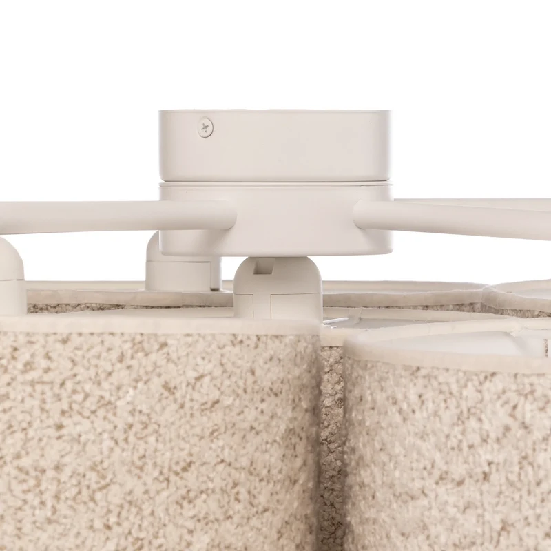B-Ware Euluna Deckenleuchte Deckenlampe Boucle 6-flg ecru Wohnzimmer Beleuchtung