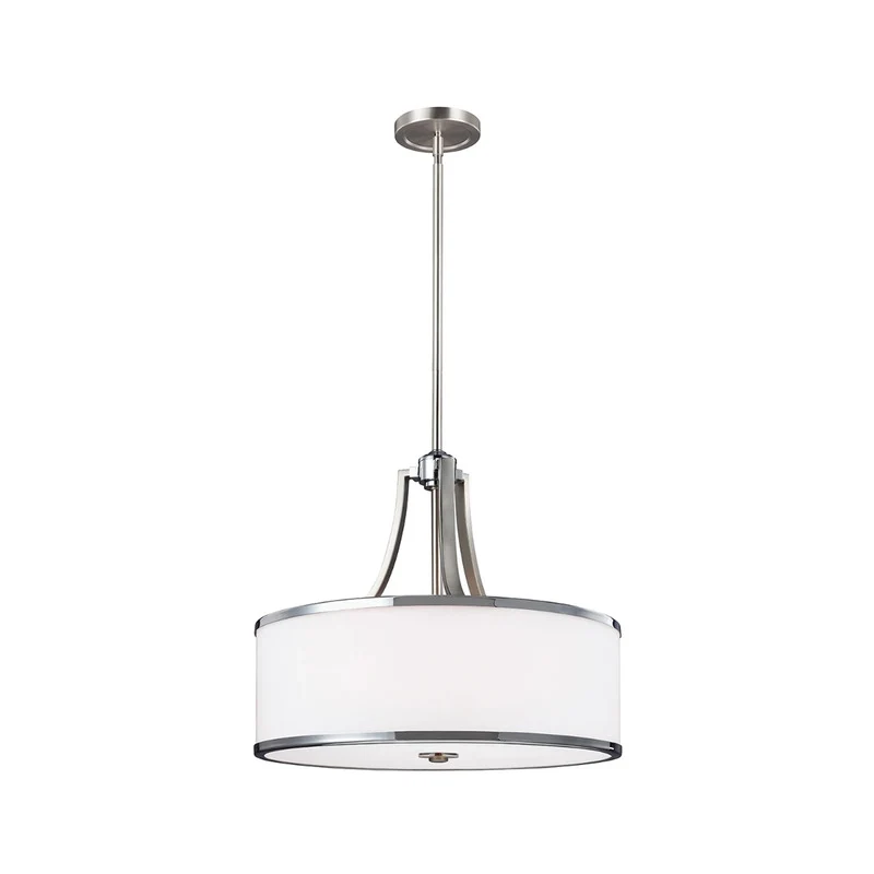 B-Ware FEISS Hängeleuchte Pendelleuchte Prospect Park nickel chrom Stahl Glas E27 LED