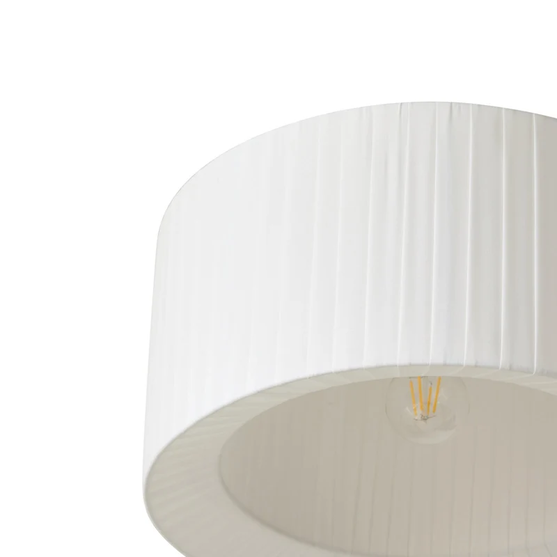 B-Ware Lindby Deckenleuchte Lampe Hauptlicht Virelle weiß Textil Ø 40 cm E27