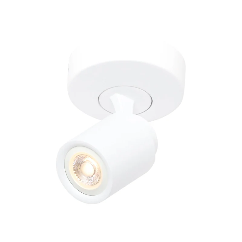 B-Ware Freelight Deckenstrahler Spot Lampe weiß Metall Razza rund 13 cm Deckenleuchte