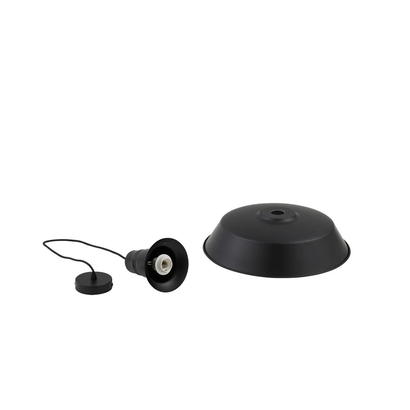 B-Ware Lindby Hängeleuchte Laylan schwarz weiß Ø 46 cm Metall Deckenlampe Lampe Leuchte