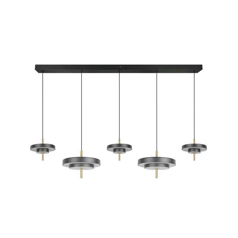 B-Ware Trio Lighting Pendelleuchte Hängelampe LED Keaton schwarz goldfarben dimmbar CCT