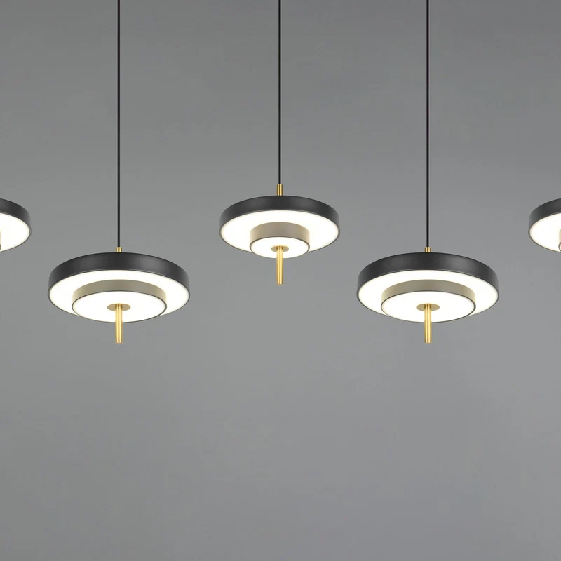 B-Ware Trio Lighting Pendelleuchte Hängelampe LED Keaton schwarz goldfarben dimmbar CCT