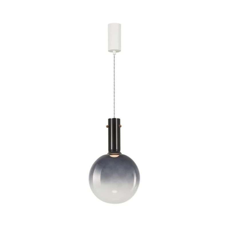 B-Ware Toronto Hängeleuchte Deckenlampe Glaskugel grau-transparent Ø 25 cm