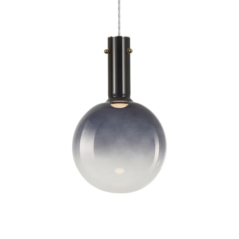 B-Ware Toronto Hängeleuchte Deckenlampe Glaskugel grau-transparent Ø 25 cm