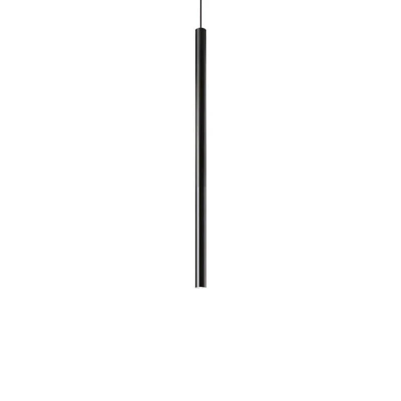 B-Ware Ideal Lux LED-Pendelleuchte Hängeleuchte Ultrathin Deckenleuchte Ø3cm Schwarz