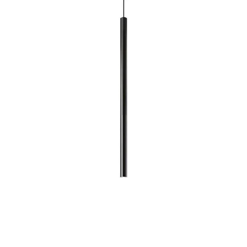 B-Ware Ideal Lux LED-Pendelleuchte Hängeleuchte Ultrathin Deckenleuchte Ø3cm Schwarz