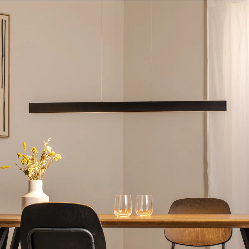 B-Ware Argon LED-Pendelleuchte Hängeleuchte Leuchte anthrazit Stahl Länge 100 cm
