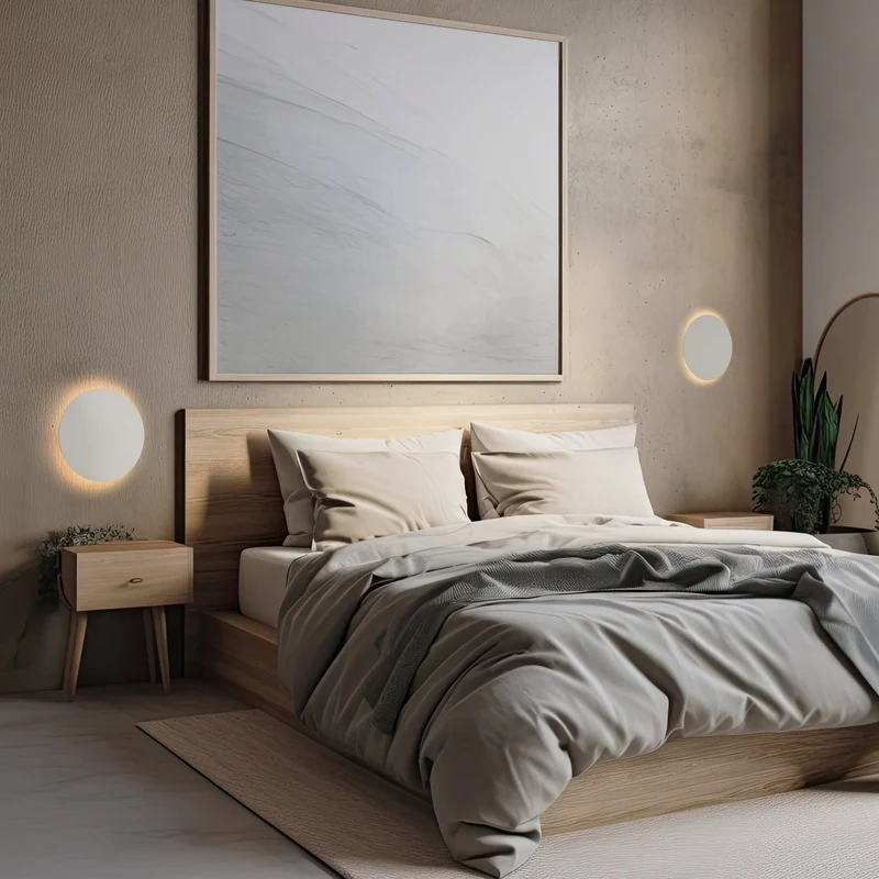 B-Ware TK Lighting Wandleuchte Wandlampe Luna beige Licht Stahl 30 cm Indirekt