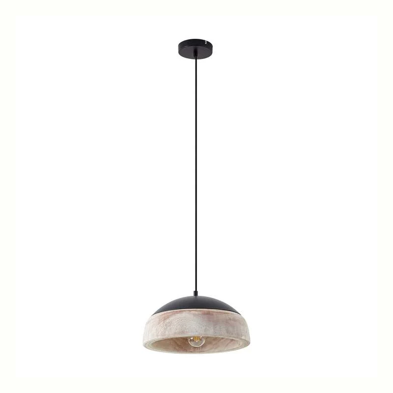 B-Ware Lucande Hängeleuchte Pendelleuchte Leivar Ø35cm LED Holz Schwarz E27 Lampe 913
