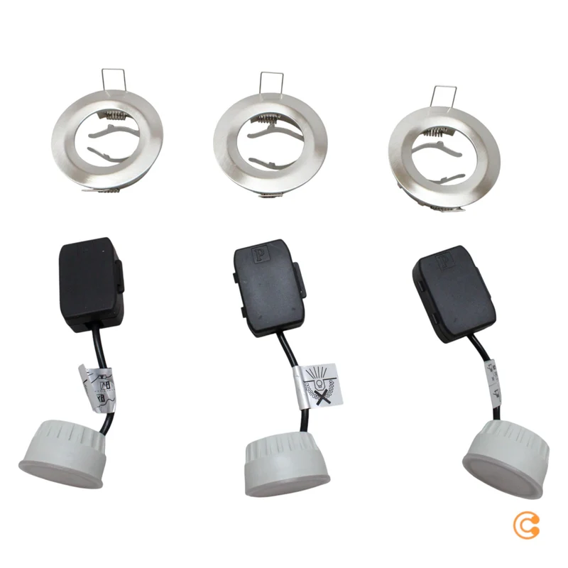 B-Ware Paulmann Einbauspot Deckenspot LED Nova Coin dimmbar stahl Aluminium 3er-Set