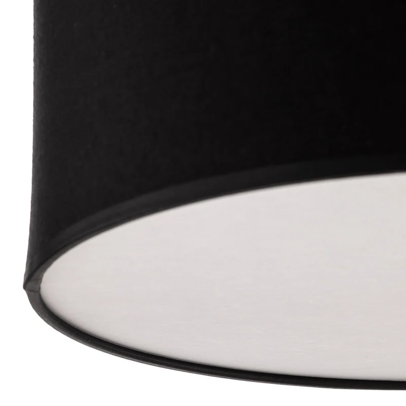 B-Ware Deckenleuchte Lampe Rondo schwarz Metall Textil Wohnraum Leuchte rund E27 LED