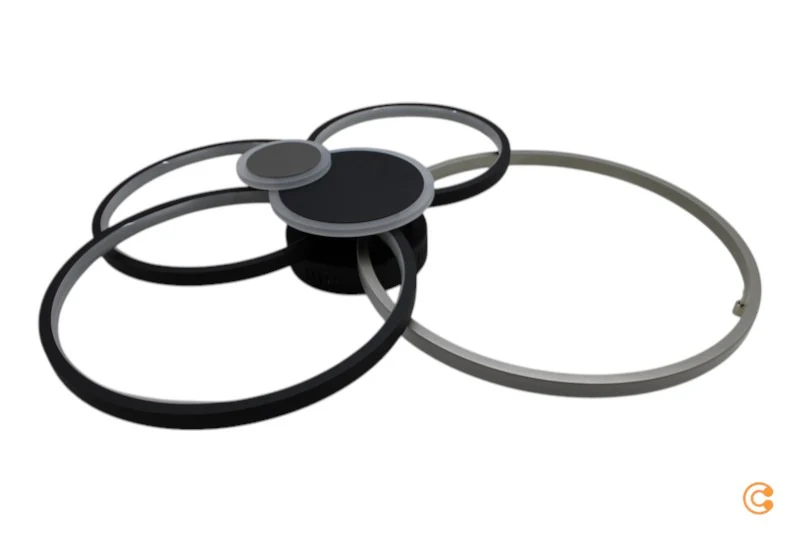 B-Ware JUST LIGHT Deckenleuchte Deckenlampe LED Papilon schwarz aluminium Aluminium 547