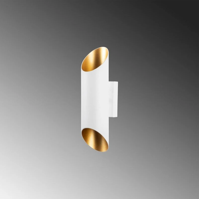 B-Ware Wandleuchte Wandlampe Cut weiß Metall Leuchte Lampe up down Höhe 30 cm