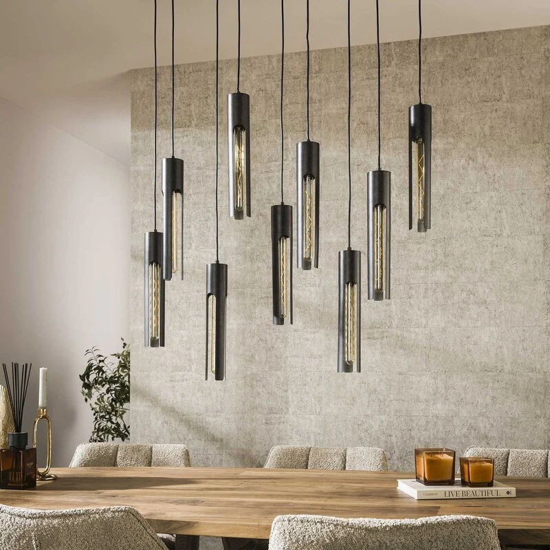 B-Ware Zijlstra Hängeleuchte Pendelleuchte Tube Deckenlampe 100x18cm Metall 9-flammig
