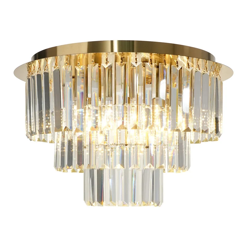 B-Ware Milagro Lighting Deckenleuchte Lampe Milano Glas Metall gold transparent