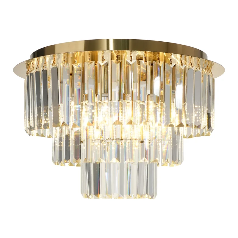 B-Ware Milagro Lighting Deckenleuchte Lampe Milano Glas Metall gold transparent