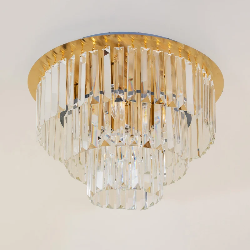 B-Ware Milagro Lighting Deckenleuchte Lampe Milano Glas Metall gold transparent