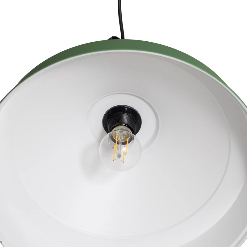 B-Ware Opviq Hängeleuchte Pendelleuchte Leuchte grün Metall rund E27 Craft