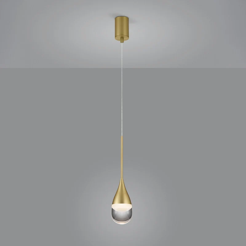 B-Ware Helestra Hängeleuchte Pendelleuchte LED gold matt Glas Aluminium transparent