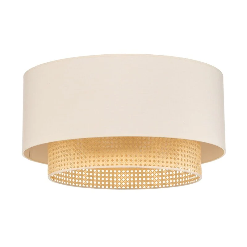 B-Ware Duolla Deckenleuchte Hängelampe Boho Rattanlampe creme weiß 60cm SIEHE TEXT/FOTO
