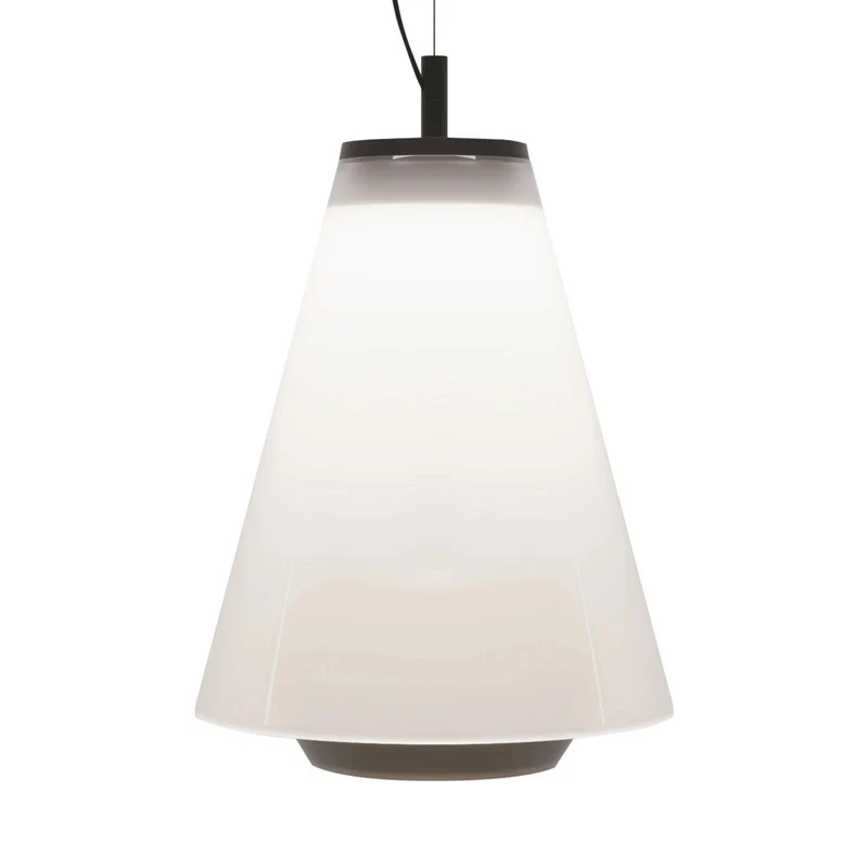 B-Ware Prandina Pendelleuchte Hängelampe Shuttle schwarz Glas opal Aluminium weiß