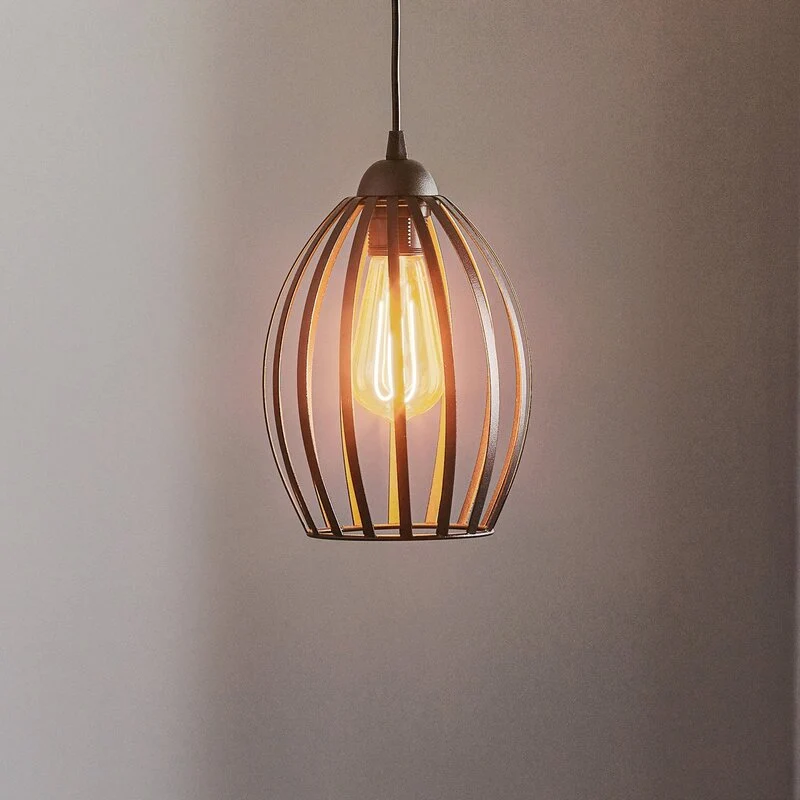 B-Ware HELAM Dali Hängeleuchte Pendelleuchte Lampe einflammig Schwarz Eisen E27 Leuc564