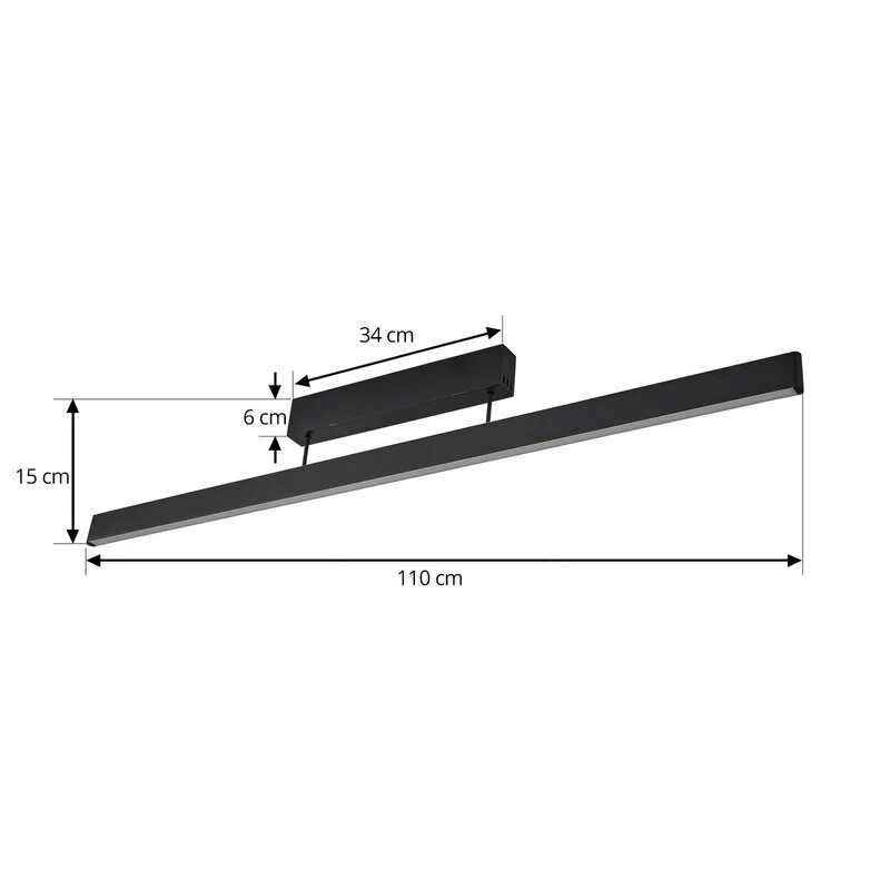 B-Ware Lucande Smart LED Deckenleuchte Lampe Mylosh schwarz CCT Tuya Wohnzimmerleuchte