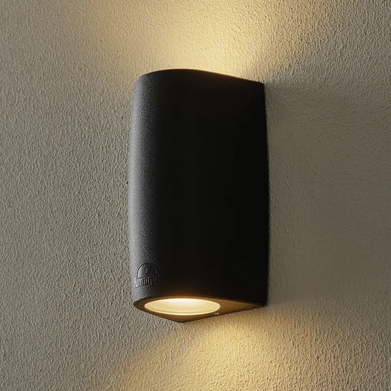 B-Ware Fumagalli Außenwandleuchte Wandlampe LED schwarz GU10 Up Down Außenleuchte