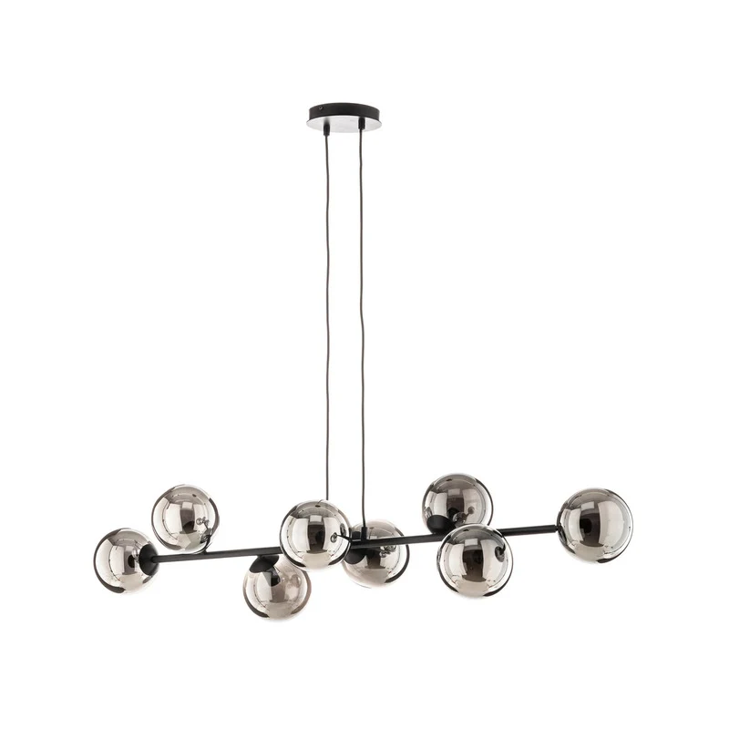 B-Ware Glassy Pendelleuchte Hängeleuchte Lampe Glas schwarz graphit E14 Wohnzimmer