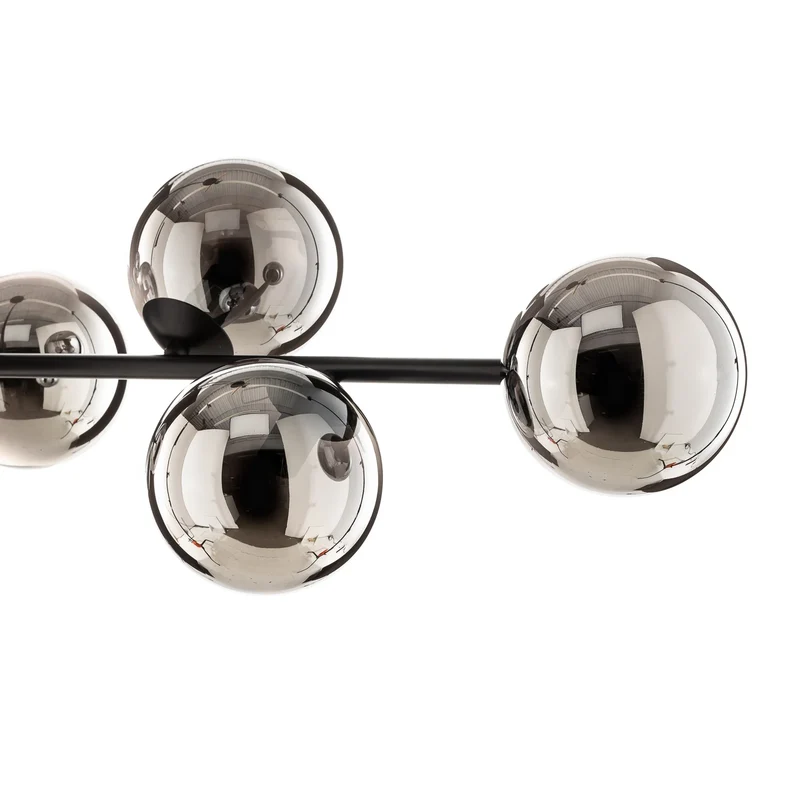 B-Ware Glassy Pendelleuchte Hängeleuchte Lampe Glas schwarz graphit E14 Wohnzimmer