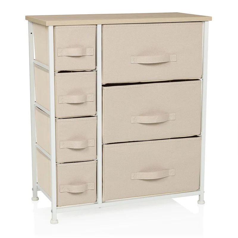 B-Ware hjh LIVING FOLDRESS B - Kommode Sidebaord Schubladenkommode Möbel Schrank Beige