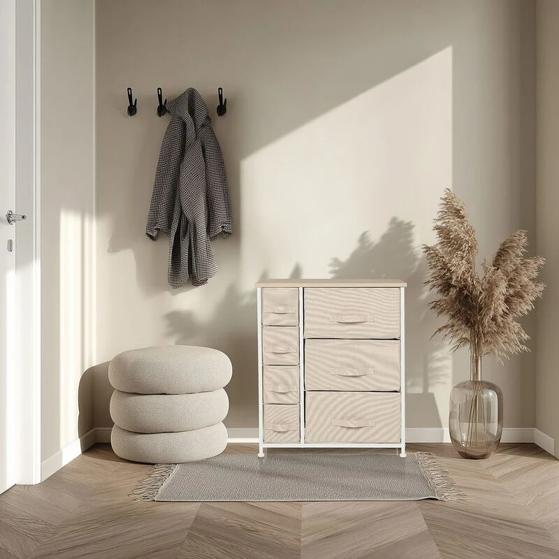 B-Ware hjh LIVING FOLDRESS B - Kommode Sidebaord Schubladenkommode Möbel Schrank Beige