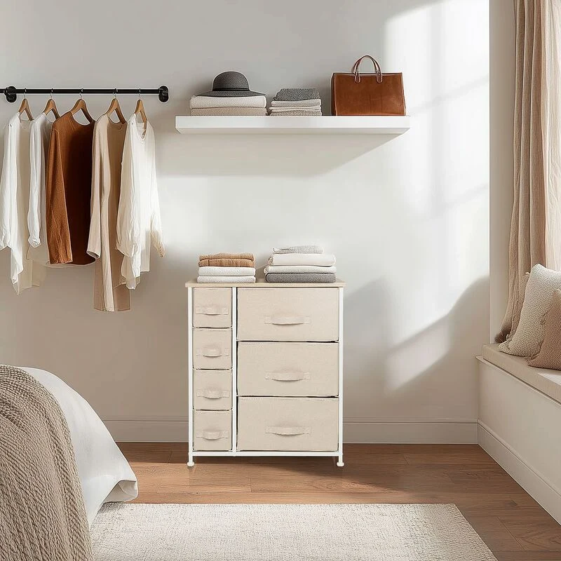B-Ware hjh LIVING FOLDRESS B - Kommode Sidebaord Schubladenkommode Möbel Schrank Beige