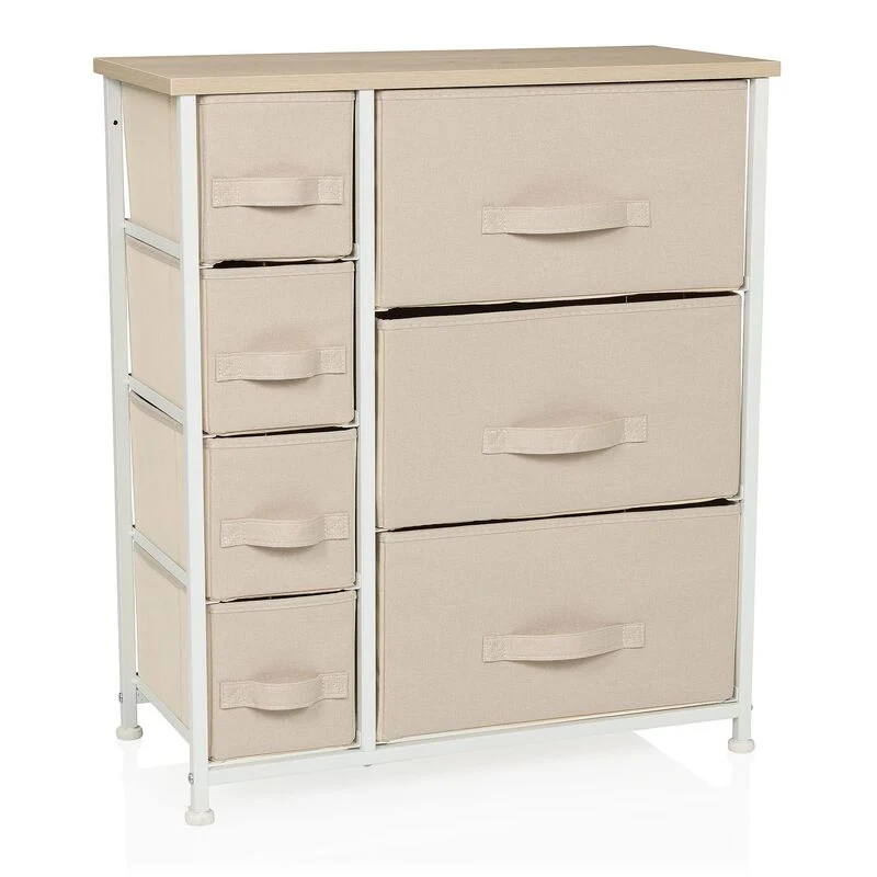 B-Ware hjh LIVING FOLDRESS B - Kommode Sidebaord Schubladenkommode Möbel Schrank Beige