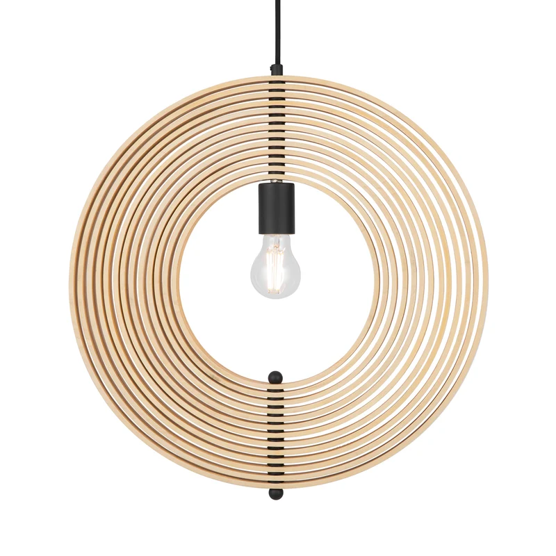 B-Ware Maytoni Hängeleuchte Pendelleuchte Roots Deckenlampe Kugelform Holz Ø50cm