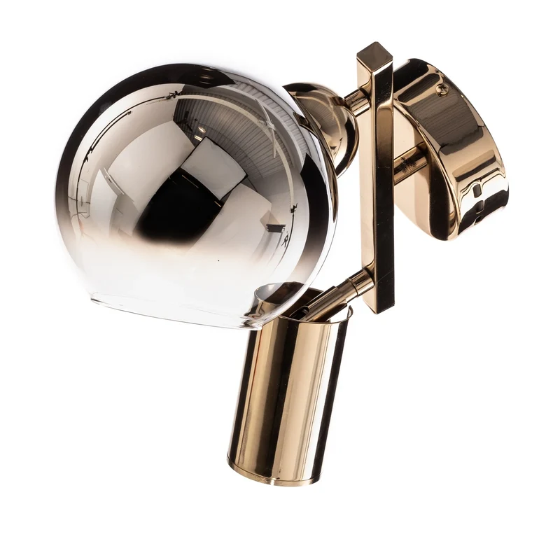 B-Ware Wandleuchte Zerde 1+1 Wandlampe gold Metall Leuchte Lampe 2 flammig LED
