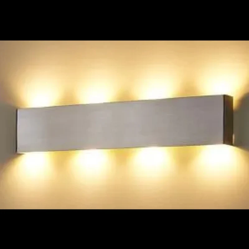 B-Ware Lampenwelt Wandleuchte Wandlampe Metall COB LED Enja Silber Beleuchtung 46 cm