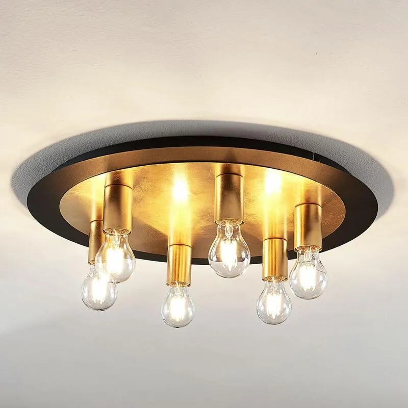 B-Ware Lindby Metal Deckenlampe Justik 6-flammig Deckenlampe Lampe Deckenlicht schwa412