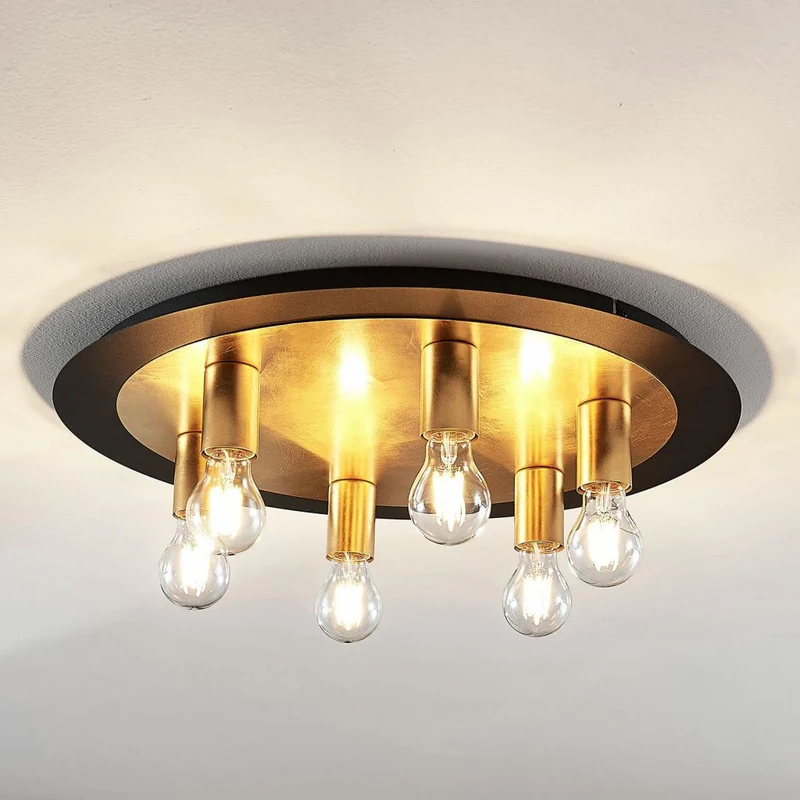 B-Ware Lindby Metal Deckenlampe Justik 6-flammig Deckenlampe Lampe Deckenlicht schwa412