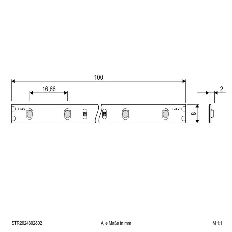 B-Ware EVN LED-Strip STR2024 Leuchtstreifen warmweiß 5m 24W IP20 3000K selbstklebend