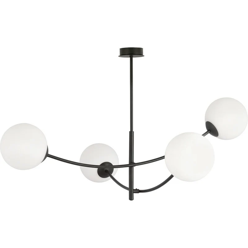 B-Ware Emibig Deckenleuchte Lampe Glaskugeln Hunter IV schwarz opal 4-flammig
