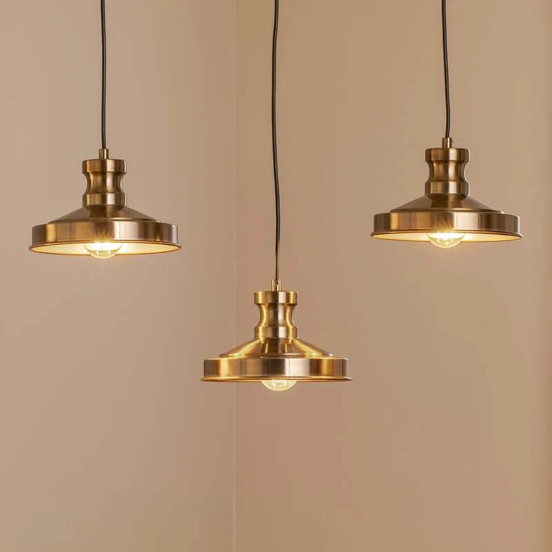B-Ware Berceste Hängelampe Pendelleuchte Lampe 3-flammig altmessingfarben E27