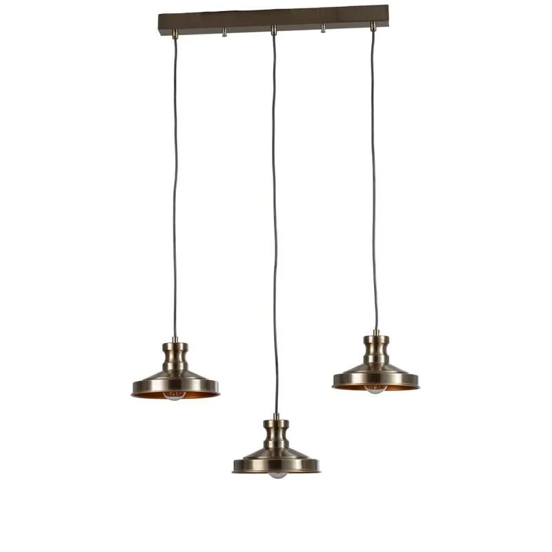 B-Ware Berceste Hängelampe Pendelleuchte Lampe 3-flammig altmessingfarben E27