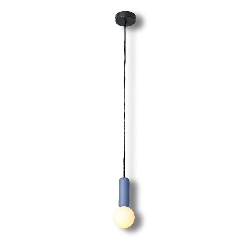B-Ware Osram Pendelleuchte Hängelampe Decor Conrete Mic Beton Glaskugel Blau G9 LED