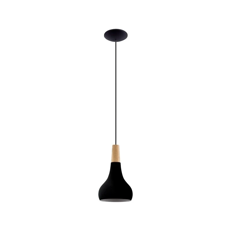 B-Ware EGLO Hängeleuchte Pendelleuchte Sabinar Lampe schwarz Stahl Holz Wohnzimmer