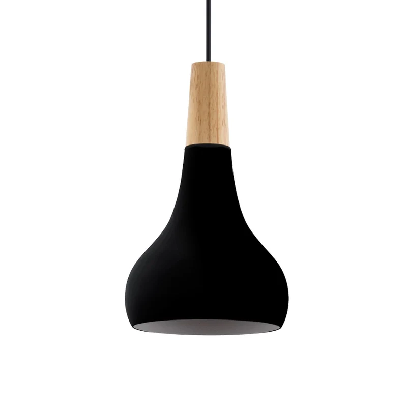 B-Ware EGLO Hängeleuchte Pendelleuchte Sabinar Lampe schwarz Stahl Holz Wohnzimmer