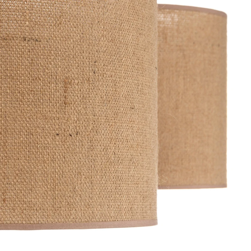 B-Ware Euluna Deckenleuchte Deckenlampe Lodge Jute Textil Metall beige weiß 4-flammig